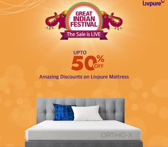 Livpure Mattresses offering 50% off on Amazon under Great Indian Sale 2