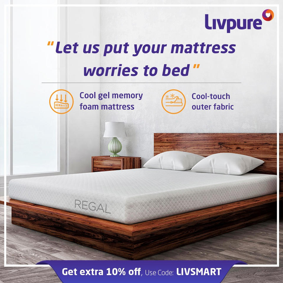 Get the benefit of buying the best mattress and 10% off at once only at Livpure 3
