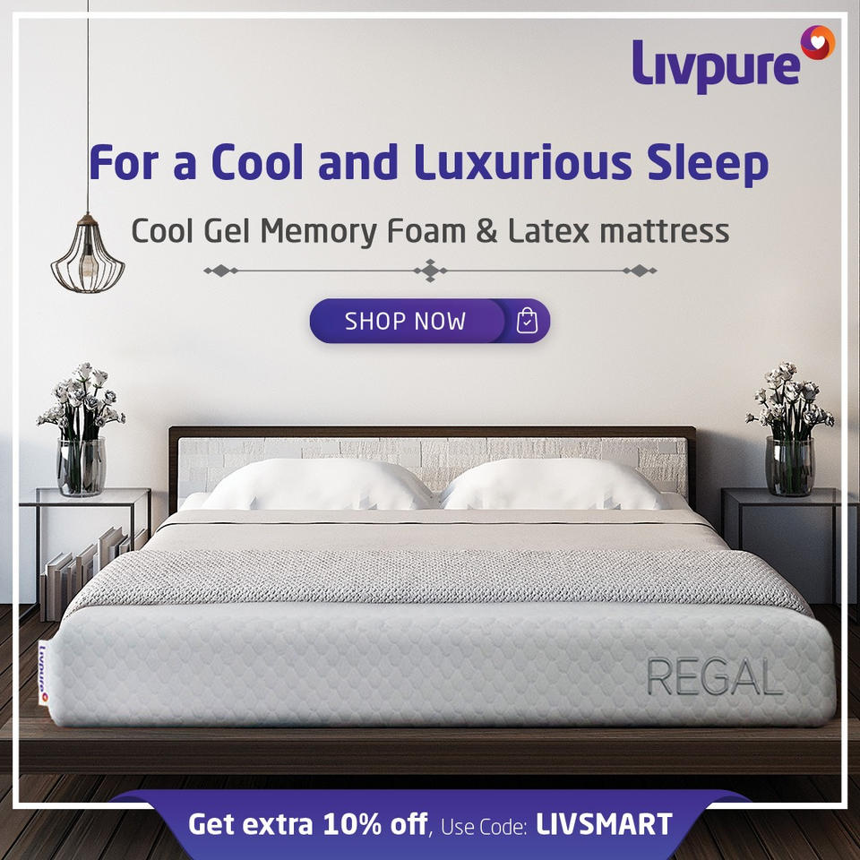 Get the benefit of buying the best mattress and 10% off at once only at Livpure 1