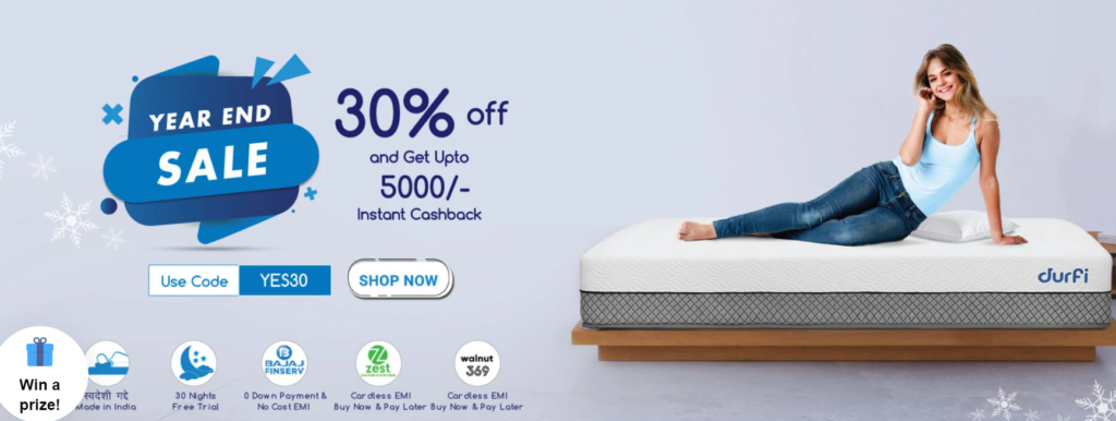 Durfi is back with year-end sales benefiting its shopper with 30% off, instant cashback, and more 1